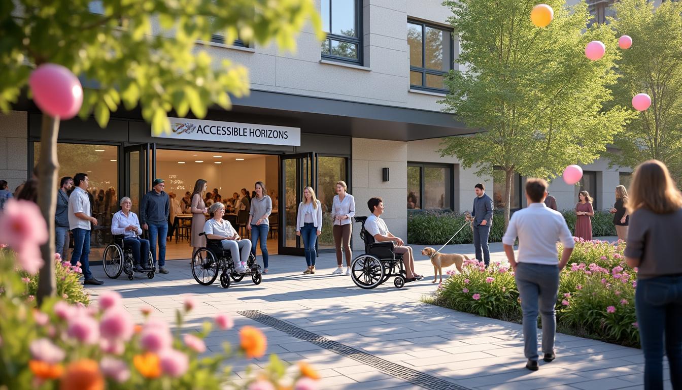 célébration de l'inauguration d'une maison de plaisir inclusive à tournai, spécialement conçue pour les personnes en situation de handicap, promouvant l'accessibilité et le bien-être pour tous.