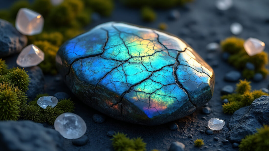 découvrez la labradorite, le bouclier mystique essentiel en lithothérapie, réputé pour protéger et équilibrer vos énergies naturelles.
